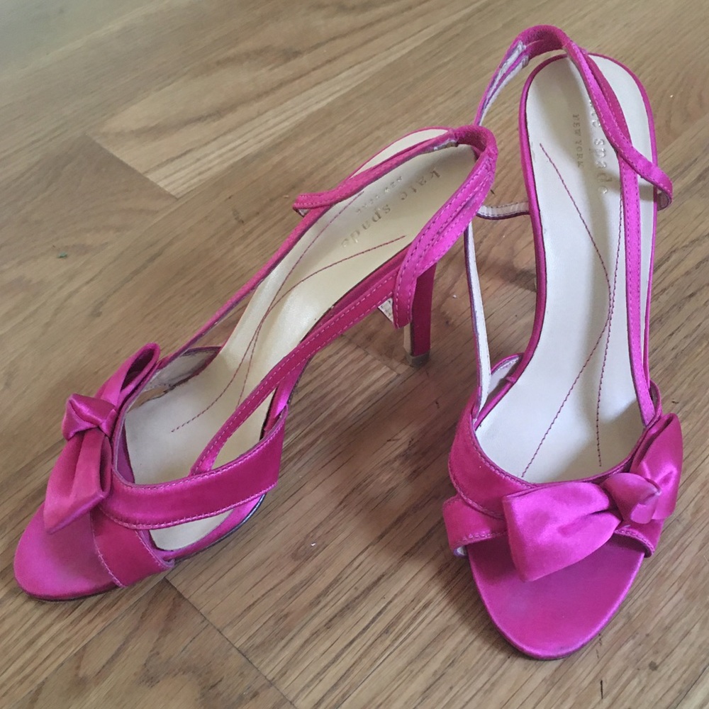 Kate Spade Pink Satin Heels